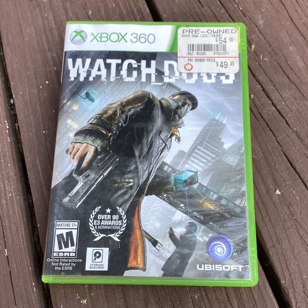 Watch Dogs (Xbox 360) 2-Disc Complete CIB – Ubisoft 2014‎ Tested & Working